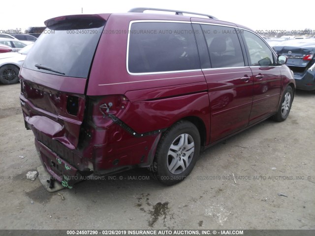 5FNRL38706B429439 - 2006 HONDA ODYSSEY EXL BURGUNDY photo 4