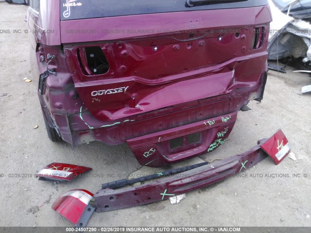 5FNRL38706B429439 - 2006 HONDA ODYSSEY EXL BURGUNDY photo 6