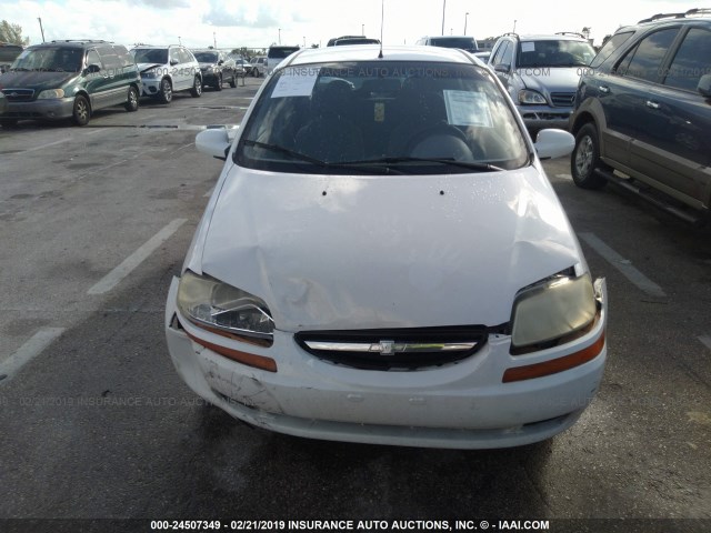 KL1TD62695B492018 - 2005 CHEVROLET AVEO LS WHITE photo 6