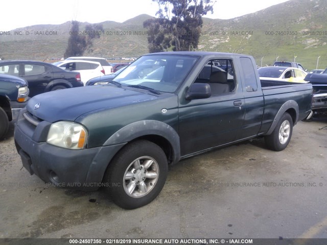 1N6DD26S51C315397 - 2001 NISSAN FRONTIER KING CAB XE GREEN photo 2
