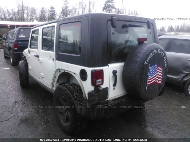 1J4GA69158L507457 - 2008 JEEP Wrangler Unlimited RUBICON WHITE photo 3