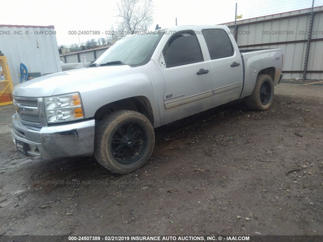 3GCPKSE79DG253443 - 2013 CHEVROLET SILVERADO K1500 LT SILVER photo 2