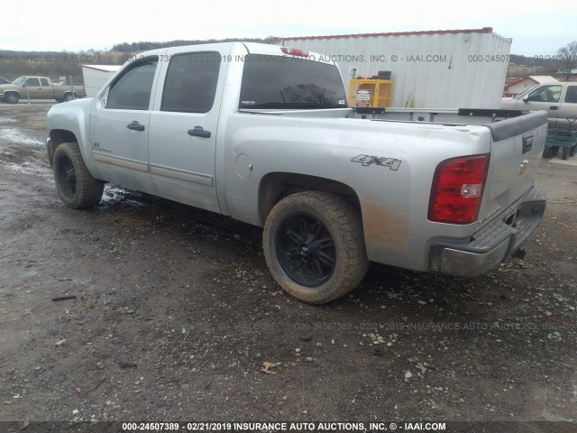 3GCPKSE79DG253443 - 2013 CHEVROLET SILVERADO K1500 LT SILVER photo 3