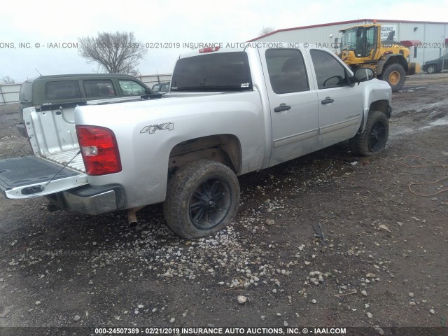 3GCPKSE79DG253443 - 2013 CHEVROLET SILVERADO K1500 LT SILVER photo 4