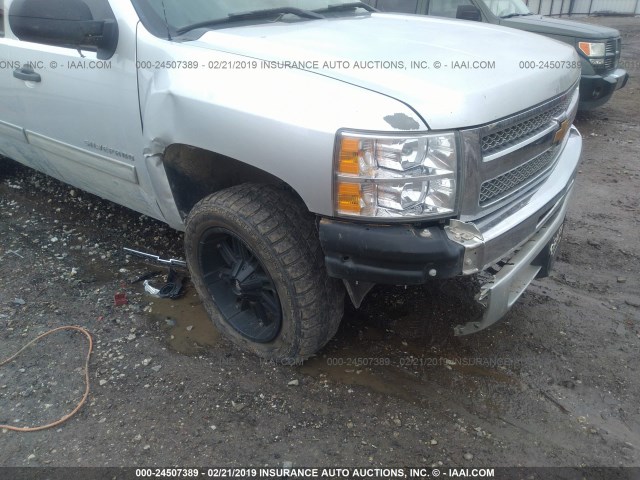 3GCPKSE79DG253443 - 2013 CHEVROLET SILVERADO K1500 LT SILVER photo 6