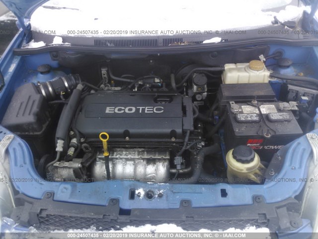 KL1TD5DE5AB134939 - 2010 CHEVROLET AVEO LS/LT BLUE photo 10