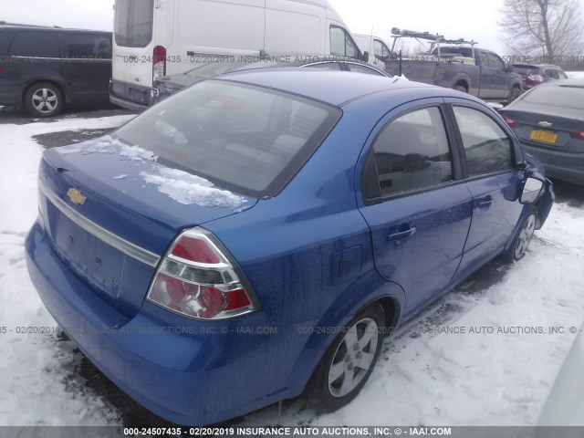 KL1TD5DE5AB134939 - 2010 CHEVROLET AVEO LS/LT BLUE photo 4