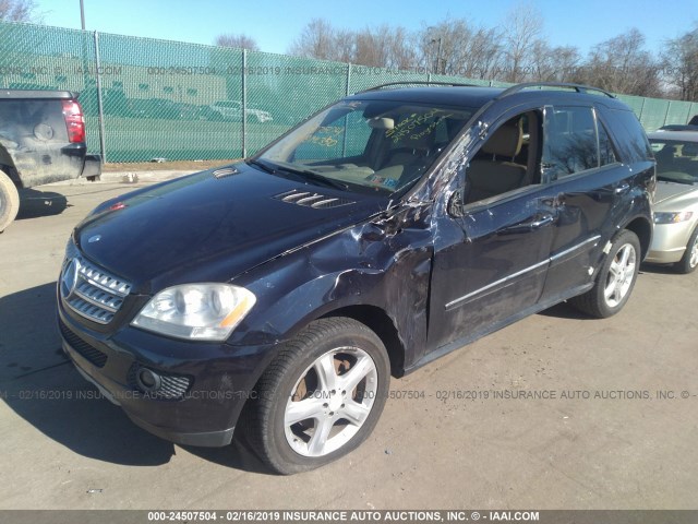 4JGBB86E58A307721 - 2008 MERCEDES-BENZ ML 350 BLUE photo 2