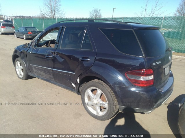 4JGBB86E58A307721 - 2008 MERCEDES-BENZ ML 350 BLUE photo 3