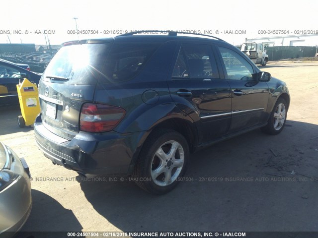 4JGBB86E58A307721 - 2008 MERCEDES-BENZ ML 350 BLUE photo 4