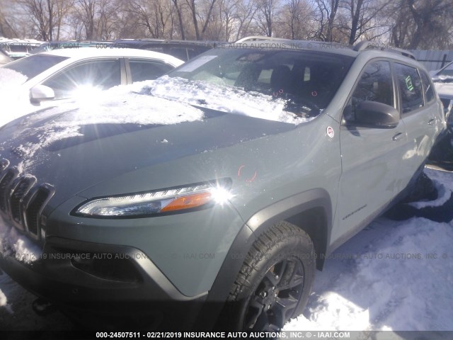 1C4PJMBS4FW614055 - 2015 JEEP CHEROKEE TRAILHAWK 灰色 照片 2