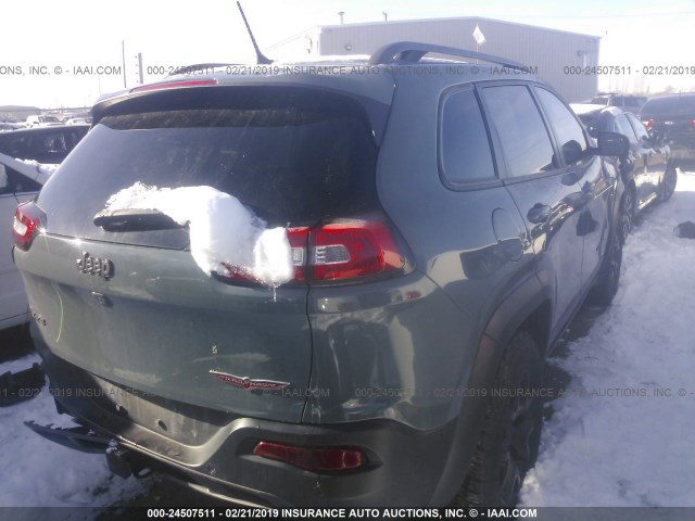 1C4PJMBS4FW614055 - 2015 JEEP CHEROKEE TRAILHAWK 灰色 照片 4