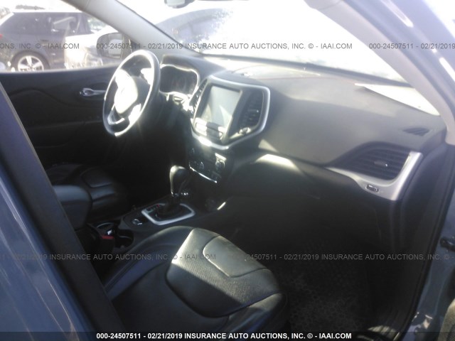 1C4PJMBS4FW614055 - 2015 JEEP CHEROKEE TRAILHAWK 灰色 照片 5