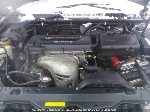 4T1BE30K42U626218 - 2002 TOYOTA CAMRY LE/XLE/SE GREEN photo 10