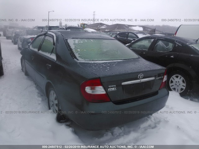 4T1BE30K42U626218 - 2002 TOYOTA CAMRY LE/XLE/SE GREEN photo 3