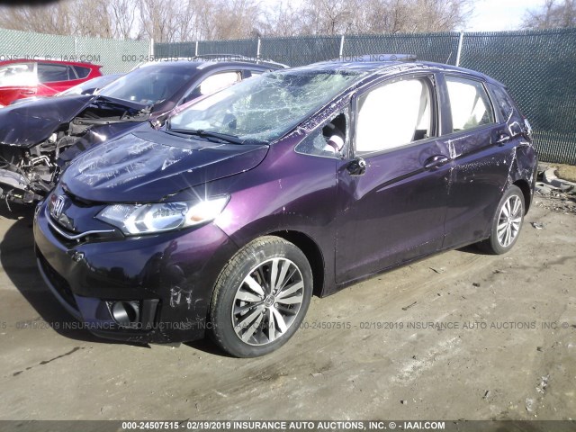 JHMGK5H78GX043041 - 2016 HONDA FIT EX/EXL PURPLE photo 2