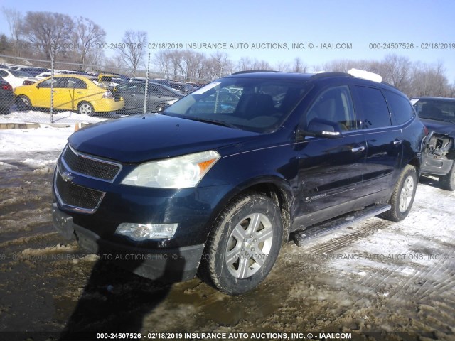 1GNER23D39S149808 - 2009 CHEVROLET TRAVERSE LT BLUE photo 2