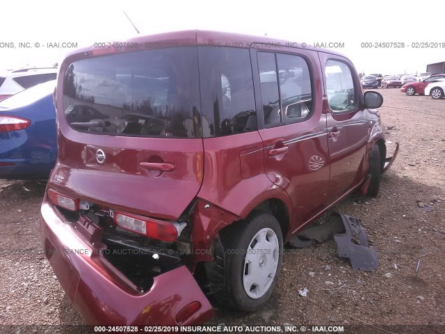 JN8AZ2KR1CT250288 - 2012 NISSAN CUBE S/SL/KROM MAROON photo 4