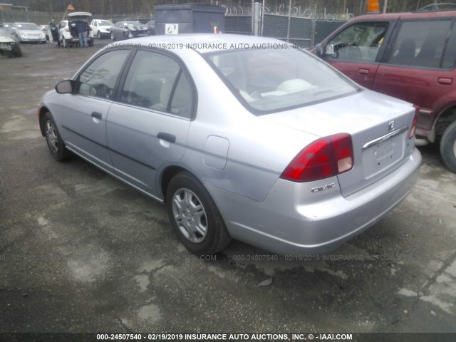 2HGES16231H572242 - 2001 HONDA CIVIC DX SILVER photo 3