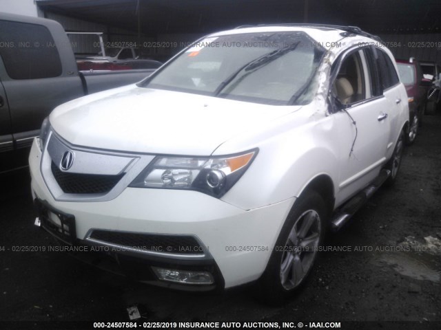 2HNYD2H6XAH509631 - 2010 ACURA MDX TECHNOLOGY WHITE photo 6