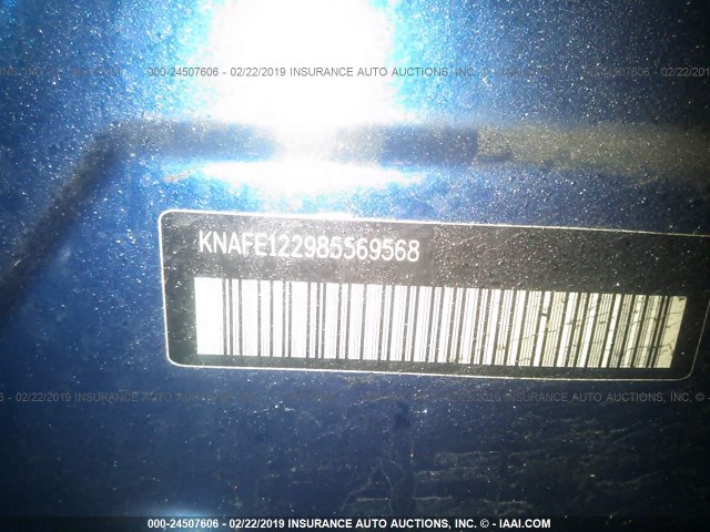 KNAFE122985569568 - 2008 KIA SPECTRA EX/LX/SX BLUE photo 9