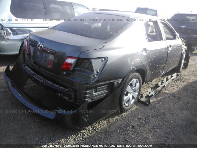 4T4BE46K08R039428 - 2008 TOYOTA CAMRY CE/LE/XLE/SE GRAY photo 4