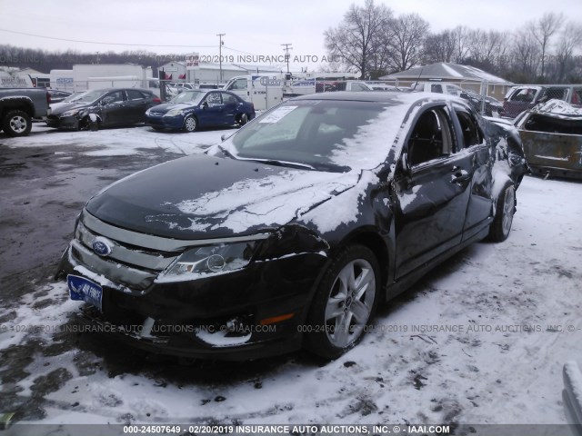 3FAHP0KC7BR284631 - 2011 FORD FUSION SPORT BLACK photo 2