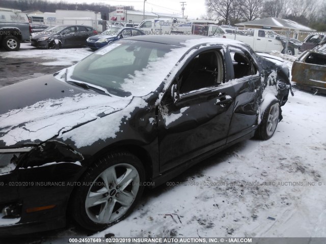 3FAHP0KC7BR284631 - 2011 FORD FUSION SPORT BLACK photo 6