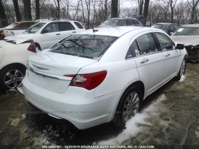 1C3CCBCG2EN112161 - 2014 CHRYSLER 200 LIMITED WHITE photo 4