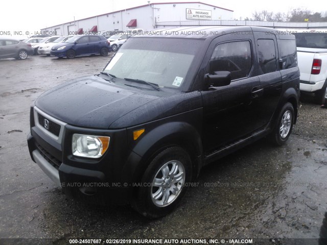 5J6YH18636L016799 - 2006 HONDA ELEMENT EX BLACK photo 2