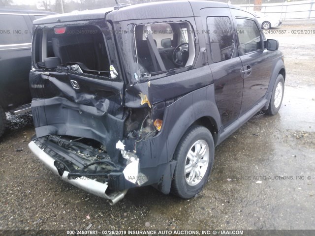 5J6YH18636L016799 - 2006 HONDA ELEMENT EX BLACK photo 4