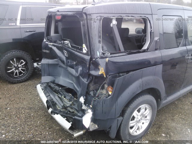 5J6YH18636L016799 - 2006 HONDA ELEMENT EX BLACK photo 6