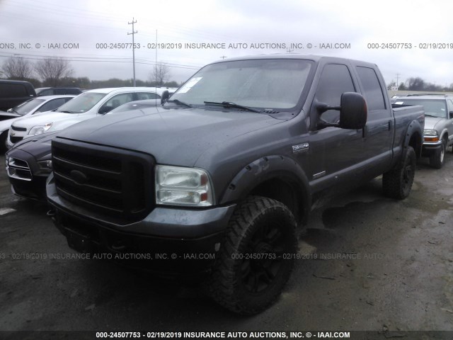 1FTWW31P87EB37917 - 2007 FORD F350 SRW SUPER DUTY GRAY photo 2