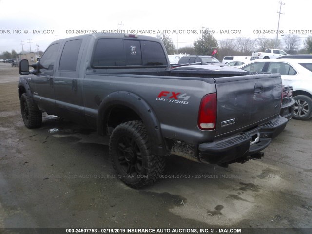 1FTWW31P87EB37917 - 2007 FORD F350 SRW SUPER DUTY GRAY photo 3