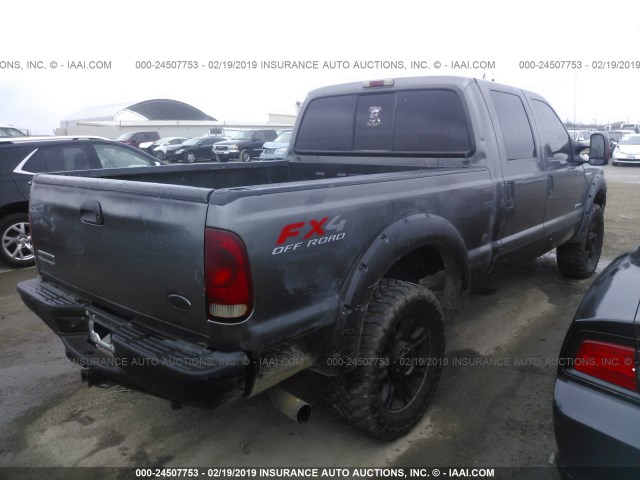 1FTWW31P87EB37917 - 2007 FORD F350 SRW SUPER DUTY GRAY photo 4