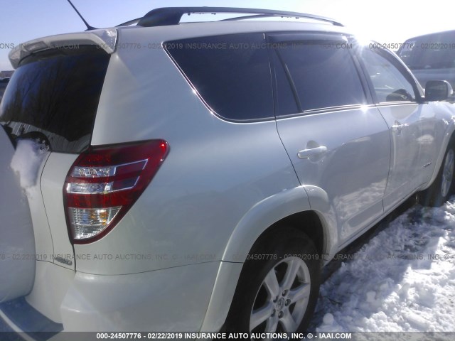 JTMBK31V095074386 - 2009 TOYOTA RAV4 LIMITED WHITE photo 4