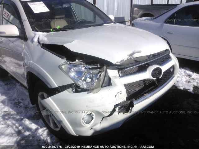 JTMBK31V095074386 - 2009 TOYOTA RAV4 LIMITED WHITE photo 6