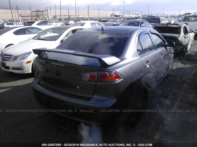 JA32U8FW6BU025308 - 2011 MITSUBISHI LANCER GTS GRAY photo 4