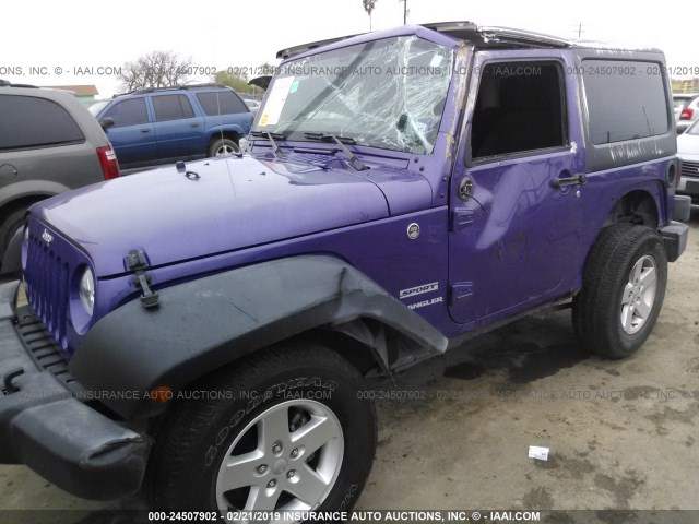 1C4AJWAG9HL605239 - 2017 JEEP WRANGLER SPORT PURPLE photo 6