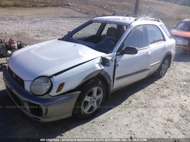 JF1GG68542H815812 - 2002 SUBARU IMPREZA OUTBACK SPORT WHITE photo 2