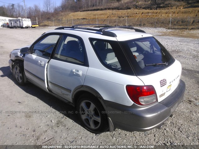 JF1GG68542H815812 - 2002 SUBARU IMPREZA OUTBACK SPORT WHITE photo 3