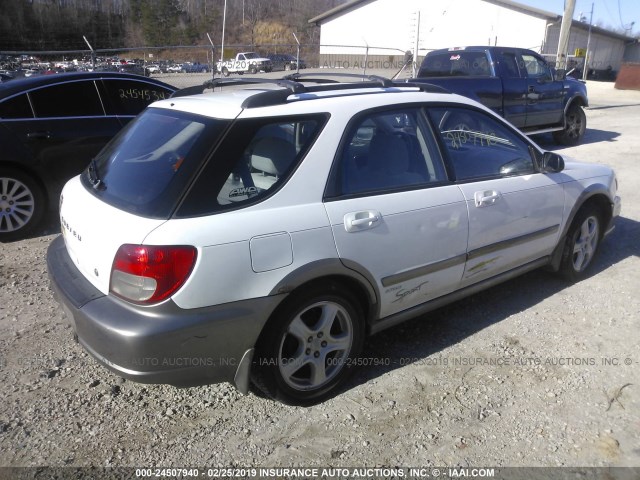 JF1GG68542H815812 - 2002 SUBARU IMPREZA OUTBACK SPORT WHITE photo 4