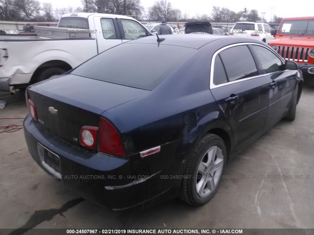 1G1ZG57BX9F209112 - 2009 CHEVROLET MALIBU LS BLUE photo 4