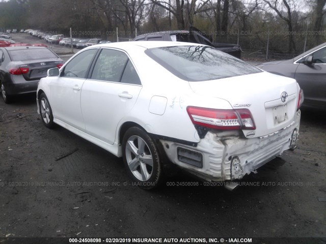 4T1BF3EK2AU525683 - 2010 TOYOTA CAMRY SE/LE/XLE 白色 照片 3