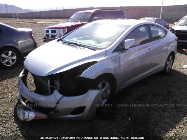 5NPDH4AE1DH366327 - 2013 HYUNDAI ELANTRA GLS/LIMITED SILVER photo 2