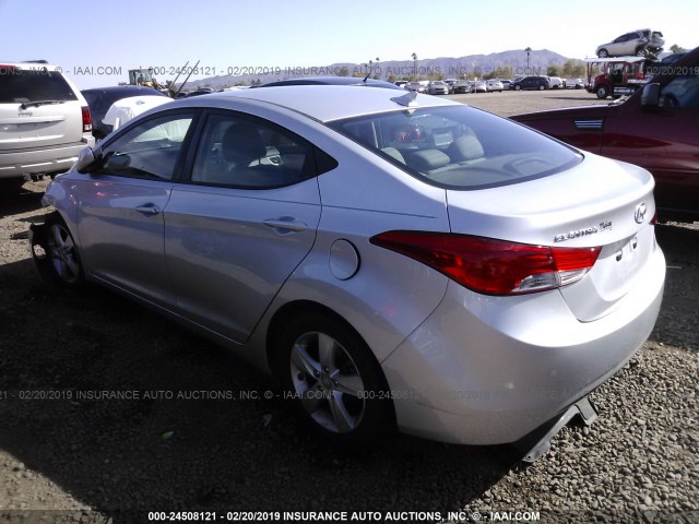 5NPDH4AE1DH366327 - 2013 HYUNDAI ELANTRA GLS/LIMITED SILVER photo 3