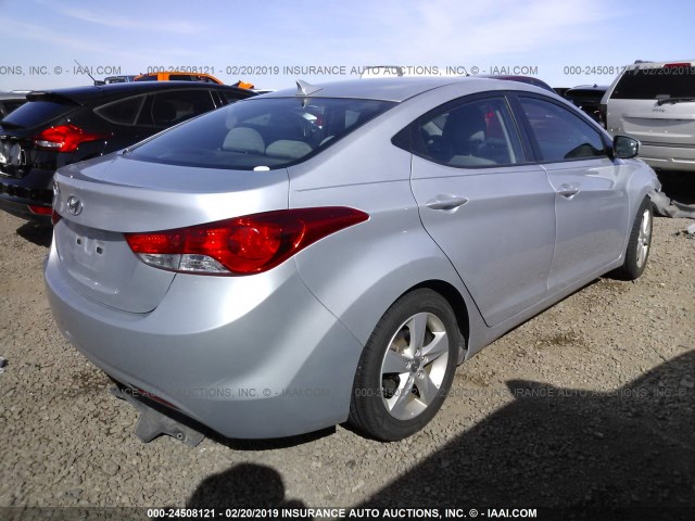 5NPDH4AE1DH366327 - 2013 HYUNDAI ELANTRA GLS/LIMITED SILVER photo 4