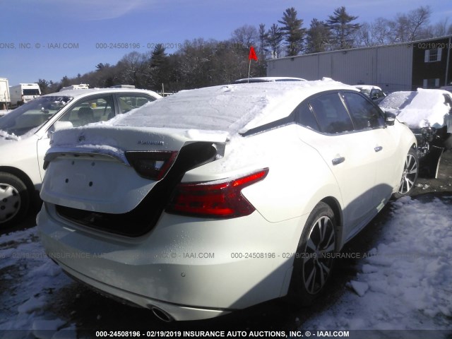 1N4AA6AP7JC364275 - 2018 NISSAN MAXIMA 3.5S/SV/SL/SR/PLAT WHITE photo 4