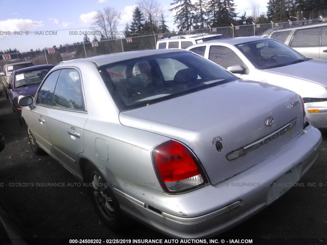 KMHFU45E02A181300 - 2002 HYUNDAI XG 350 SILVER photo 3