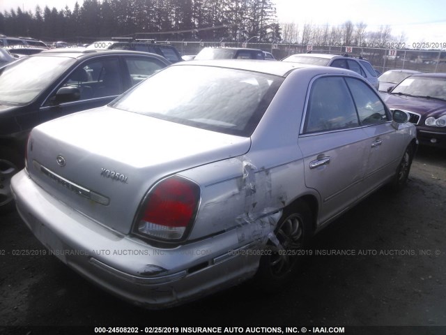 KMHFU45E02A181300 - 2002 HYUNDAI XG 350 SILVER photo 4